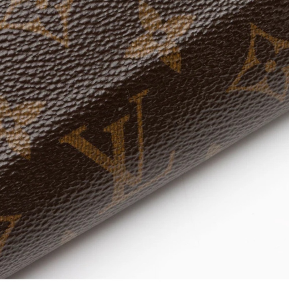 Louis Vuitton Dark Brown Monogram Clutch Crossbody Chain Missing #SP2298 - Picture 10 of 11